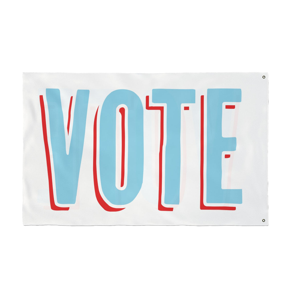 WHITE OUT VOTE Double-Sided Flag