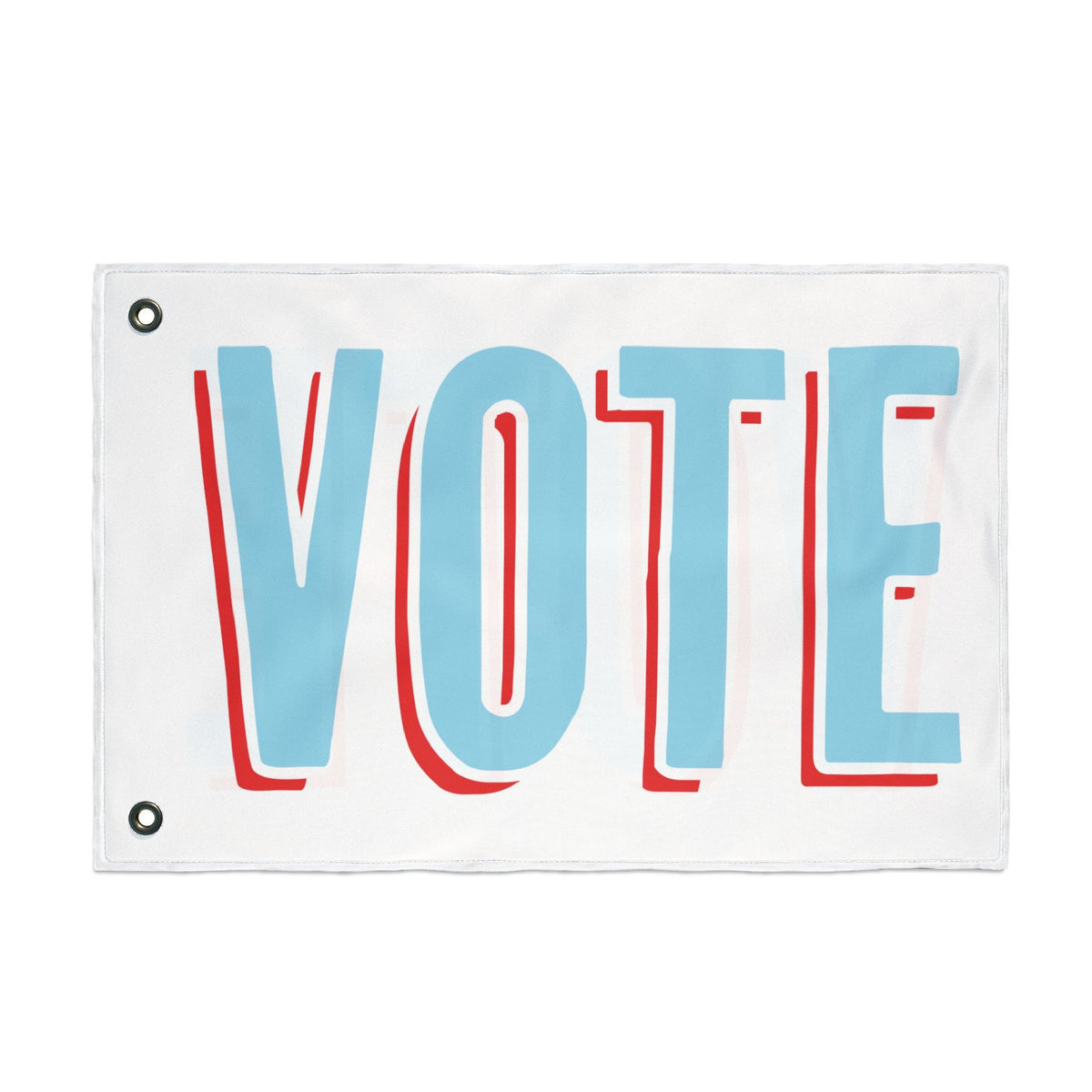 WHITE OUT VOTE Double-Sided Flag
