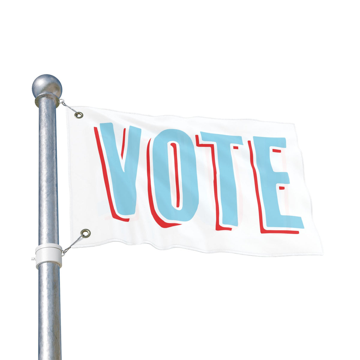 WHITE OUT VOTE Double-Sided Flag