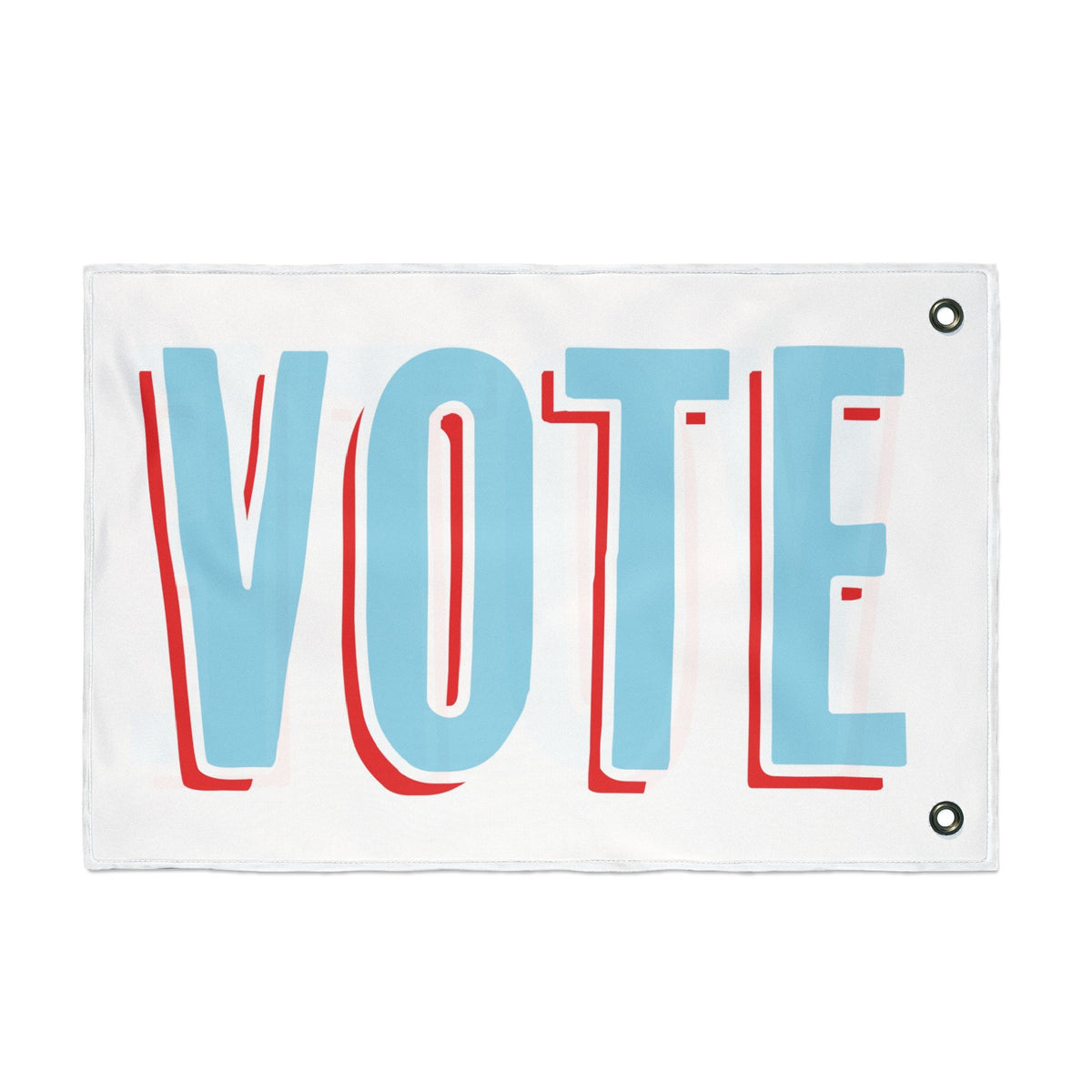 WHITE OUT VOTE Double-Sided Flag