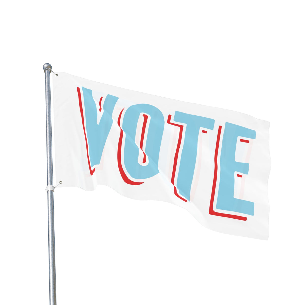 WHITE OUT VOTE Double-Sided Flag